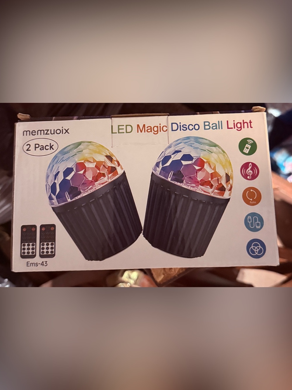 memzuoix LED Magic Disco Ball Light - Multicolor